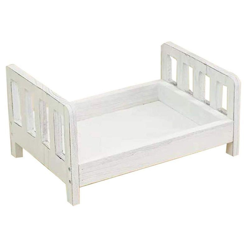 Đạo cụ giường gỗ làm phông nền chụp ảnh cho trẻ sơ sinh