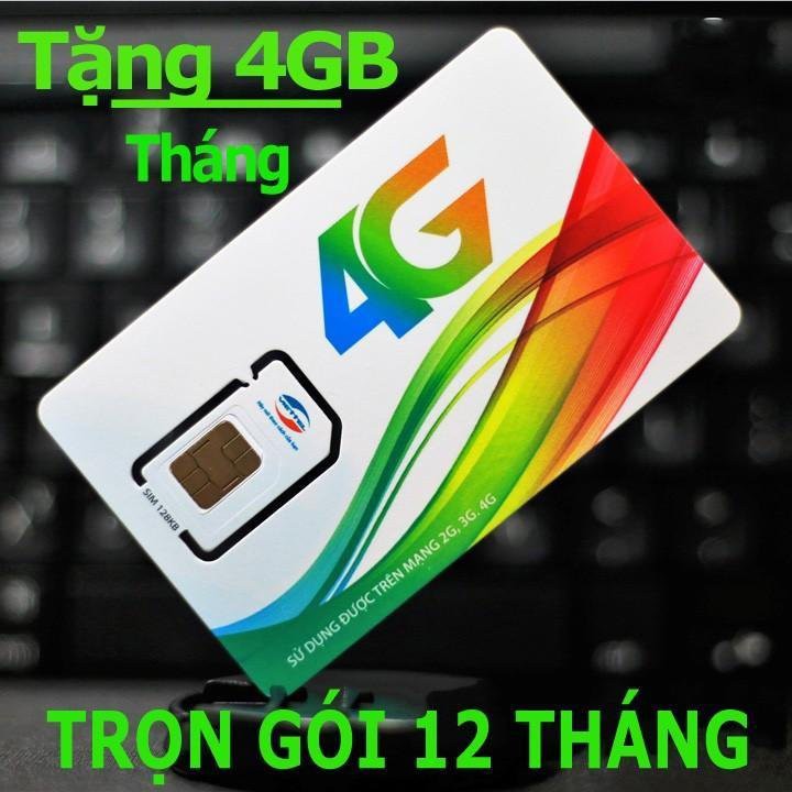 Sim 4G Viettel D500 trọn gói 1 năm ( 4GB / tháng - Gói D500 )