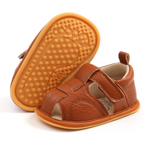 [Hàng mới về]Giày tập đi cho bé đế cao su chống trơn trượt chất da pu mềm mại cho bé