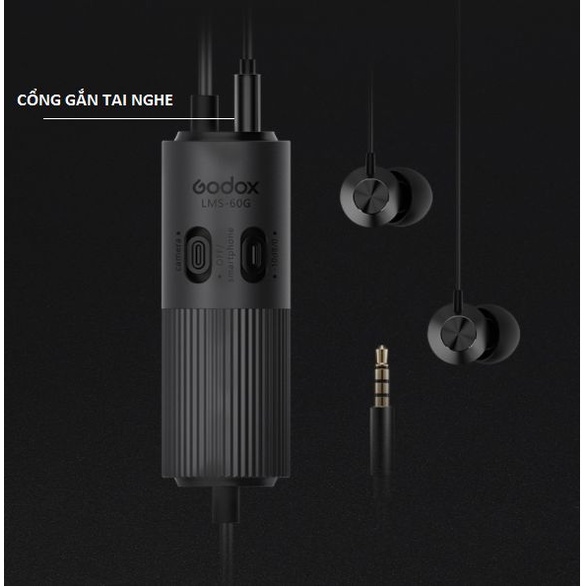 Micro thu âm cài áo Godox LMS-60G