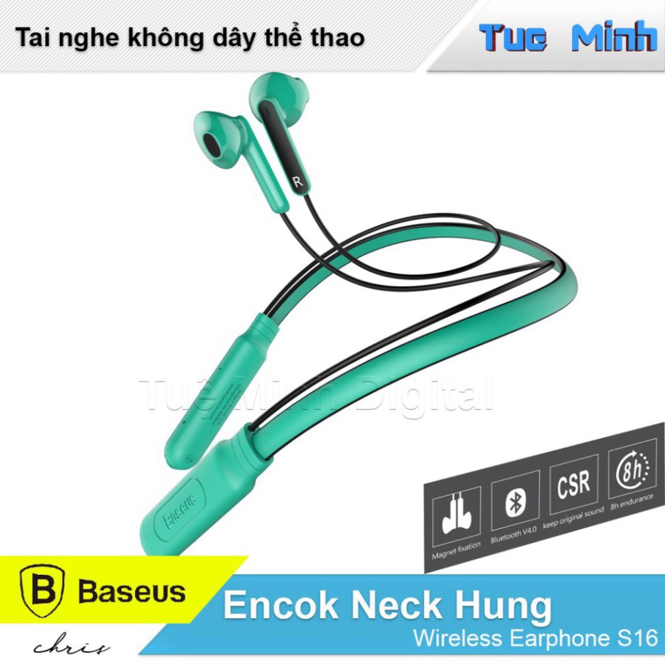 RẺ ĐÉN BẤT NGỜ Tai nghe nhạc thể thao không dây bluetooth Baseus Encok Neck Hung Wireless Earphone S16 RẺ ĐÉN BẤT NGỜ