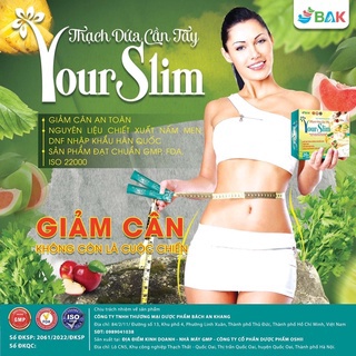 Giảm cân Thạch Dứa Cần Tây Your Slim hỗ trợ giảm cân an toàn, giảm béo, dùng cho người béo phì.