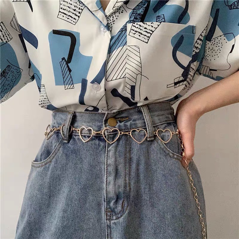 Chain xích Quần trái tim - Dây nịt xích váy X002 - Đai xích phối váy áo quần Siêu Xinh Simvintage