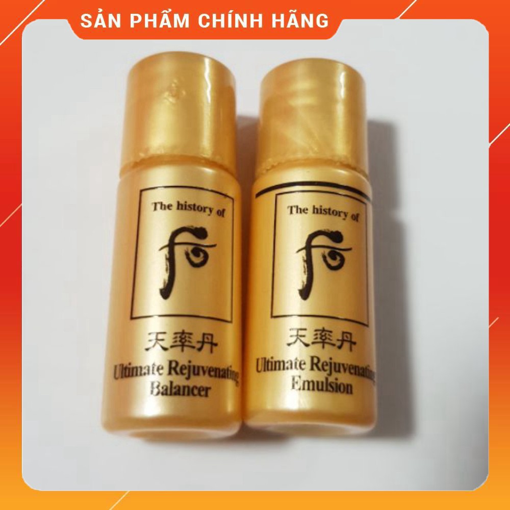 Cặp Nước hoa hồng và sữa dưỡng tái sinh cao cấp Whoo Ultimate Rejuvenating