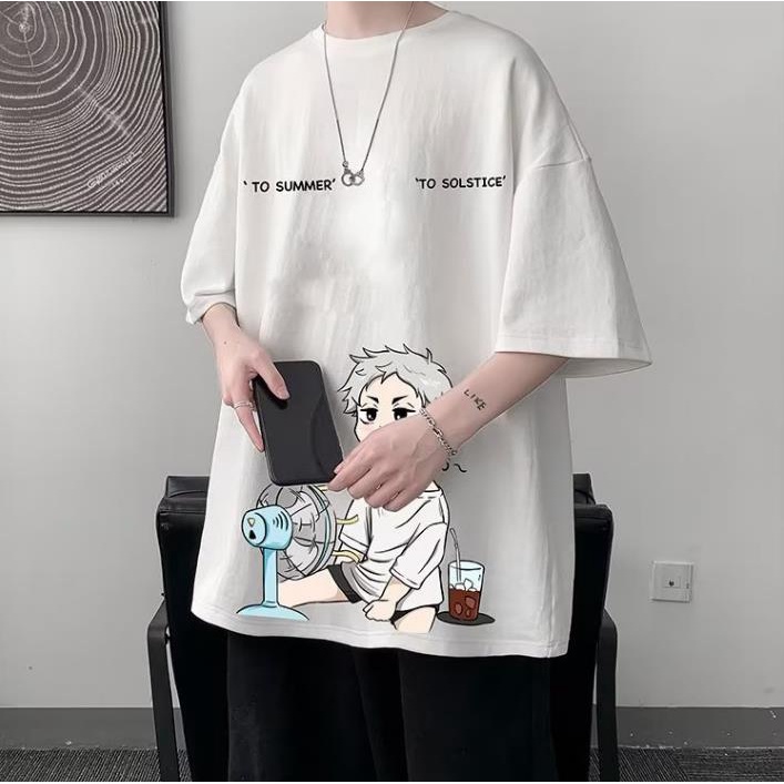 áo thun 100% cotton Tay Ngắn In Họa Tiết Hoạt Hình Phong Cách Hip Hop Hàn Quốc Thời Trang Cho Nam Và Nữ