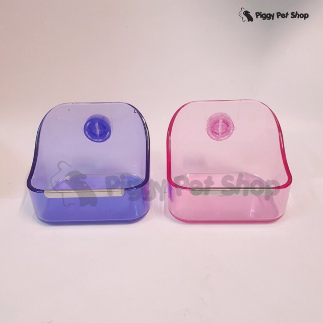 Bát pha lê gắn chuồng cho Guinea Pig (bọ ú, chuột lang), thỏ, chinchilla