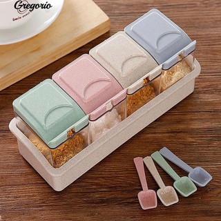Hộp đựng gia vị 4 ngăn tiện lợi