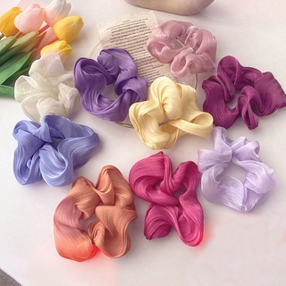 Dây Buộc Tóc Vải Lụa Satin Cỡ Lớn Phong Cách Pháp Thời Trang Cho Nữ