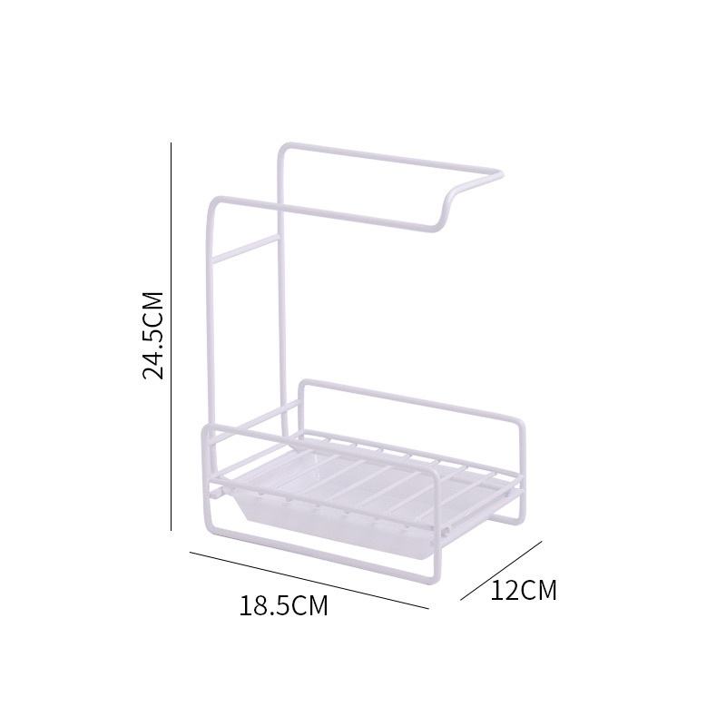 Kệ đựng lưới rửa bát kèm phơi khăn, kèm khay hứng nước