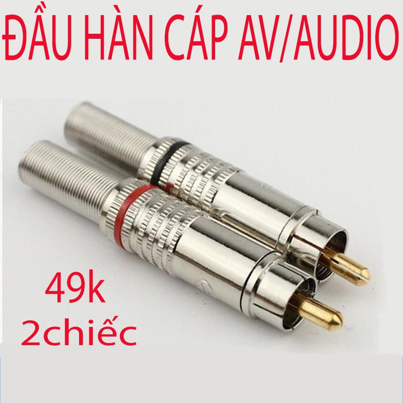 Đầu hàn jack cắm AV/Audio Video dùng cho dây loa loại to 6.0mm (1 đôi)