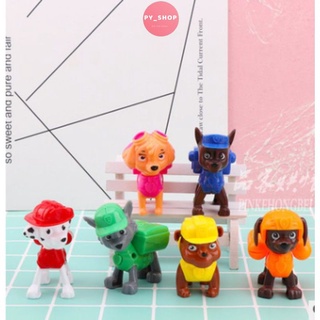 Bộ 6 chú chó cứu hộ trang trí bánh kem sinh nhật