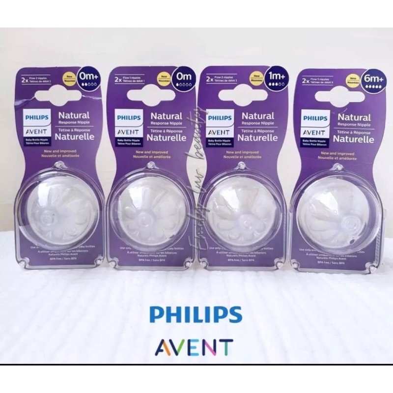 SET 2 NÚM BÌNH SỮA AVENT REPONSE MẪU MỚI SỐ 1,2,3,4,5