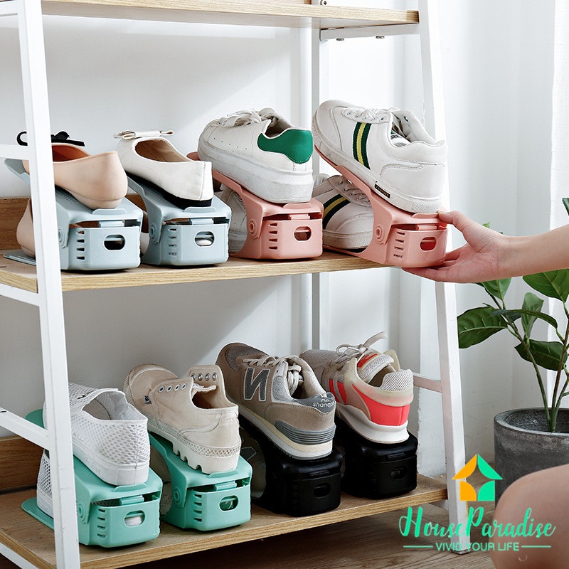 Giá để giày dép hai tầng có thể điều chỉnh tiện dụng cho phòng khách