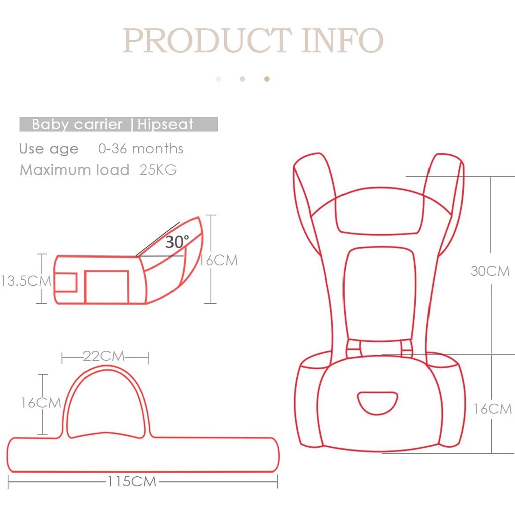[Dòng cao cấp DIGUMI] Địu Ngồi Em Bé Chính Hãng Đai địu con đa năng 10 tư thế  an toàn tiện lợi cho Mẹ Và Bé Yêu