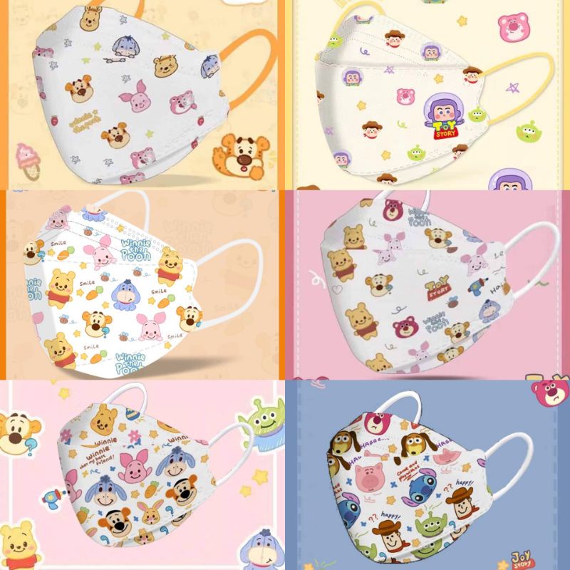 Tổng Hợp KF94 Mẫu TOY STORY &amp; Winie the pooh Người Lớn Gói 10 Chiếc