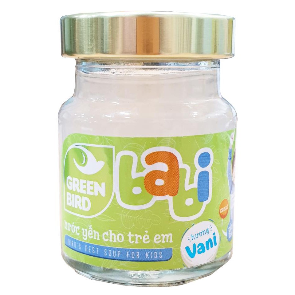 Lốc 4 hũ nước yến cho trẻ em Green babi - hương vani - (4hũ*72g)- thương hiệu: nutrinest