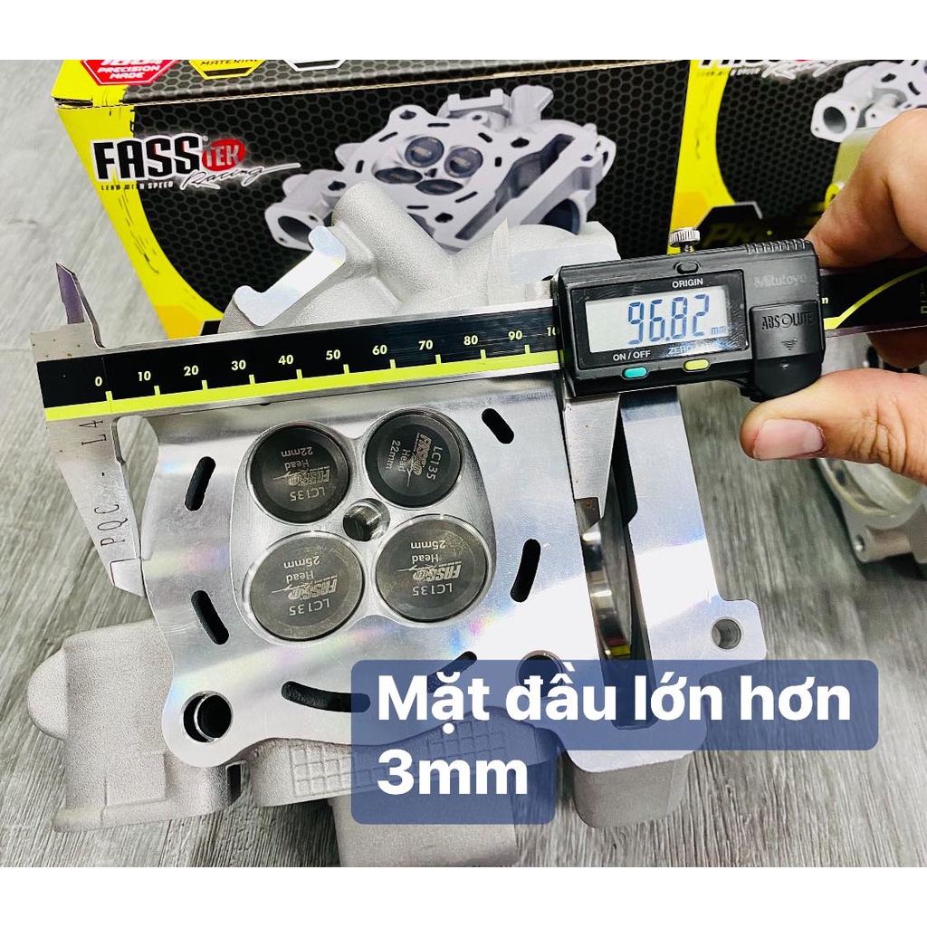 ĐẦU BÒ  FASSTEK RACING CNC PORTING  20/23mm & 22/25MM CHO EXCITER 150/135
