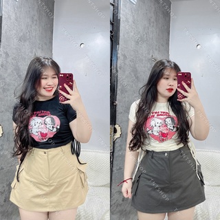 Áo thun hoạt hình rút dây