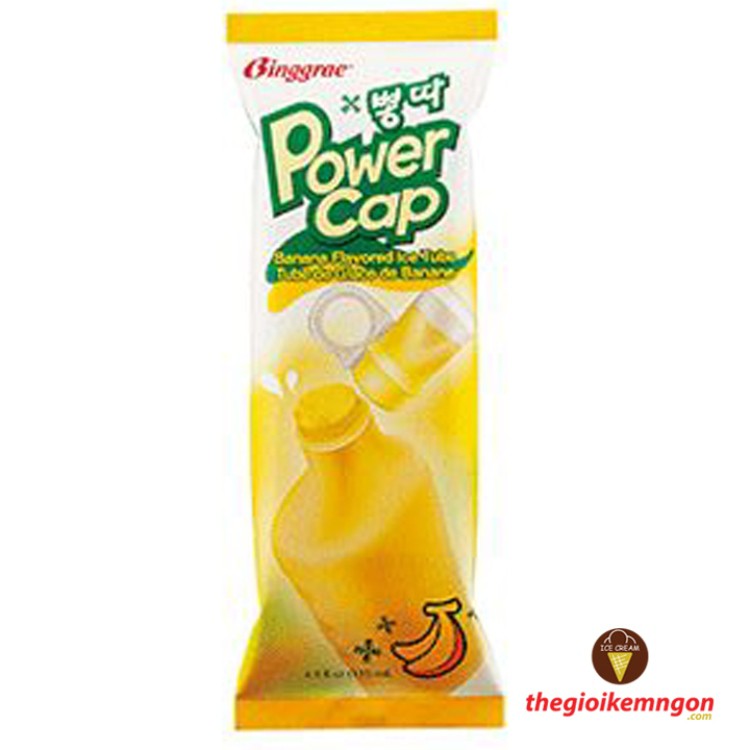 Kem ống chuối Power Cap Banana Binggrae 130ml