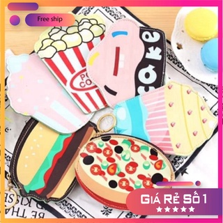 Túi Ví Bóp Mini Hình Bánh Kem Bỏng Ngô Thời Trang Dễ Thương Đựng Tiền Đựng vật Dụng Nhỏ phukienvppbinhduong