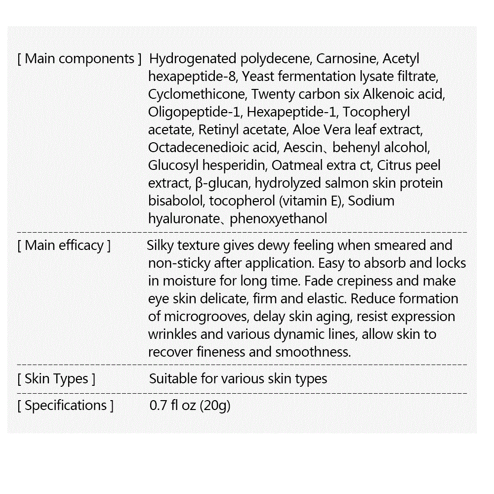 [Hàng mới về] Kem chống lão hóa mắt loại bỏ quầng thâm / nếp nhăn 20g