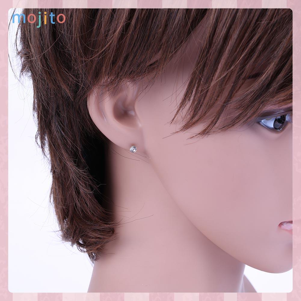 Bộ 20 đôi bông tai tròn bằng nhựa màu trắng xinh xắn cho nữ