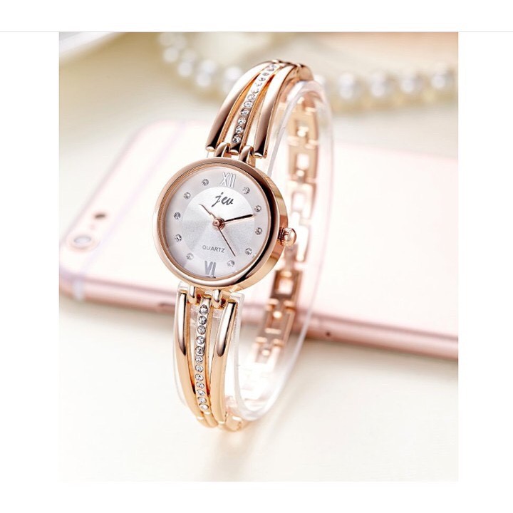 [Mã FAMAYFA2 giảm 10K đơn 50K] [Có Ảnh video Thật] Đồng hồ Nữ lắc tay đính đá JW Mặt kính đa giác [Hàng loại 1]