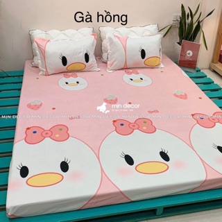 Bộ ga vỏ gối cotton poly (1 grap giường + 2 vỏ gối nằm)