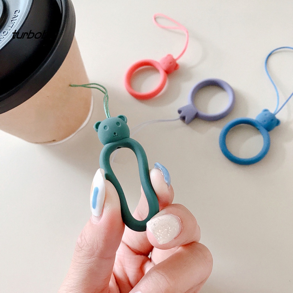 Bộ 2 Dây Móc Điện Thoại Hình Gấu Hoạt Hình Bằng Silicon