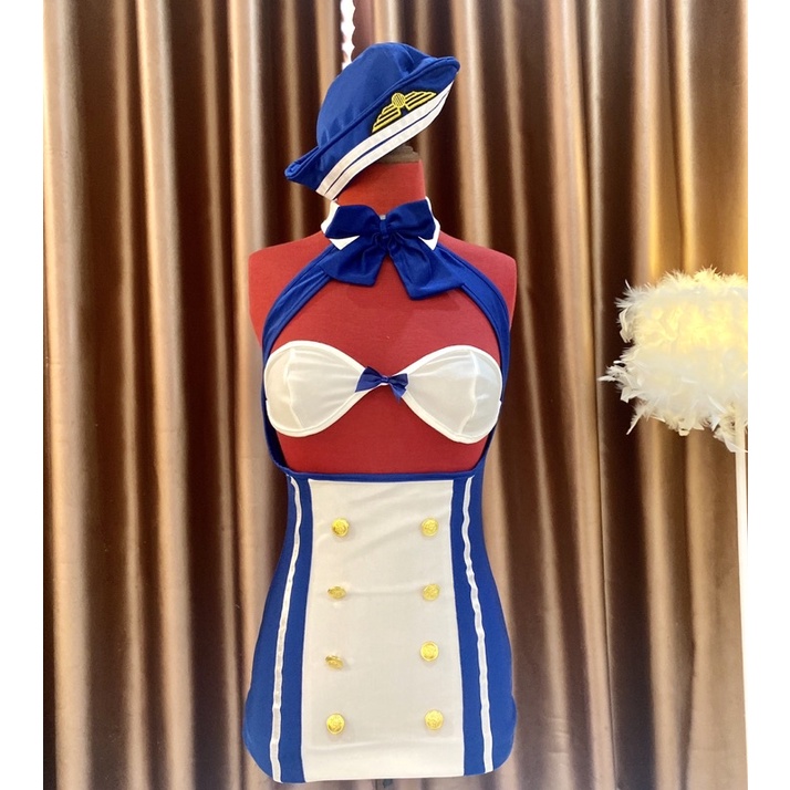 Cosplay Nữ Tiếp Viên Sexy Gợi Cảm Kèm Mũ 6992 [CWEAR.SEXY_ĐỒ NGỦ &amp; NỘI Y CAO CẤP]