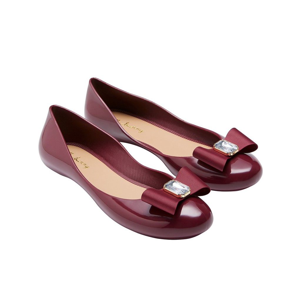Jelly Bunny  - Giày nữ búp bê đế bệt Melina Gross Grain Bow B20WLFL019 màu đỏ | BigBuy360 - bigbuy360.vn