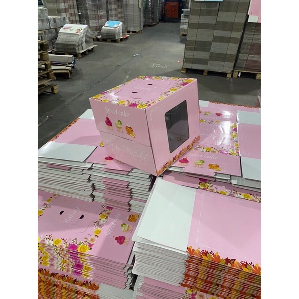 10 hộp size 25x25x25, hộp bánh sinh nhật giá rẻ