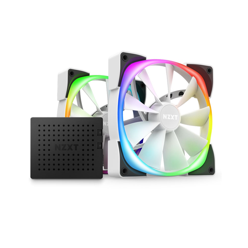 BỘ QUẠT NZXT AER RGB 2 140MM TWIN STARTER PACK - MATTE WHITE