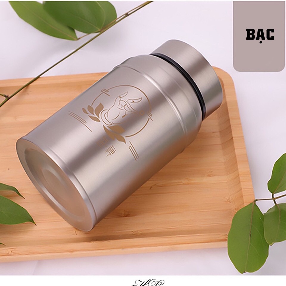 Hộp đựng trà bằng inox, lọ chè inox màu chống bám vân tay cao cấp-HL