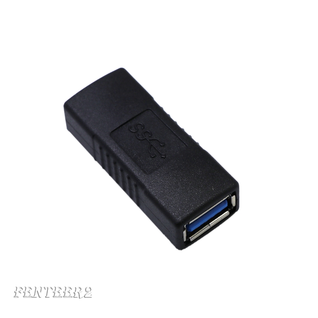 USB 3.0 SuperSpeed Female to Female Converter Adapter Connector Joiner Black