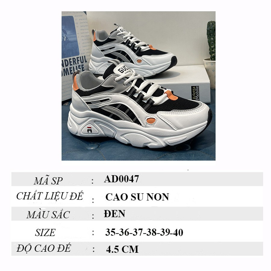 Giày thể thao độn đế sneaker nữ tăng chiều cao phong cách hàn quốc TAMI-AD0047