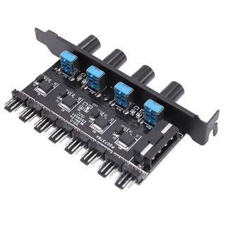 PC 8 Channels Hub 4 Knob Cooling Fan Speed Controller trynemgo