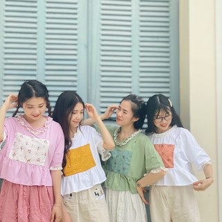 Áo thun phối ren (8 màu)