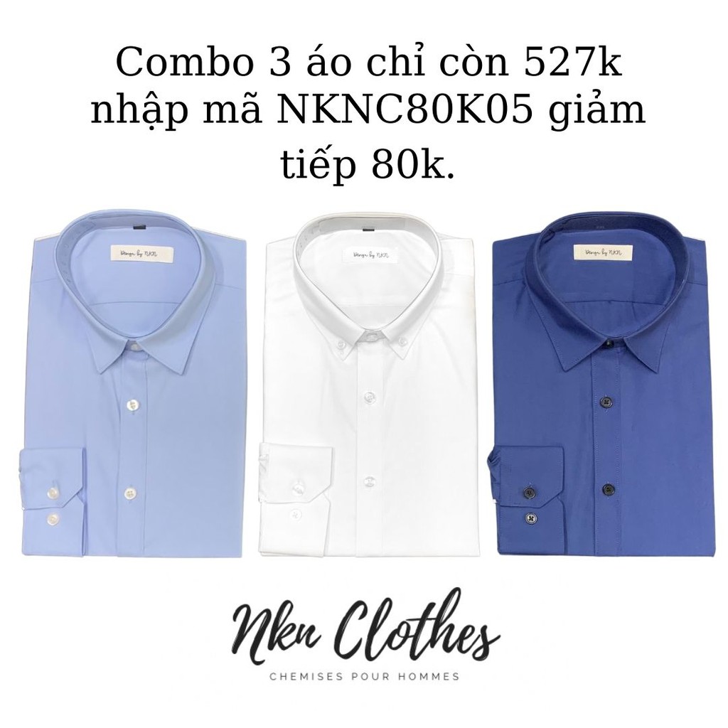 Áo sơ mi nam dài tay trơn đủ màu, vải cao cấp, thoáng mát, thấm hút mồ hôi, chống nhăn NKN | BigBuy360 - bigbuy360.vn