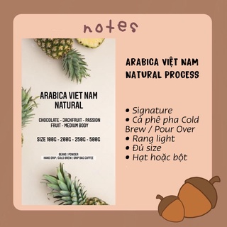 CÀ PHÊ ARABICA NATURAL VN PHA COLD BREW / POUR OVER