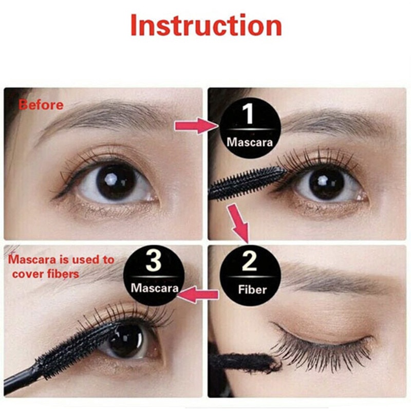 [Hàng mới về] Mascara sợi tơ 4D 2 trong 1 làm dài và cong mi chống thấm nước