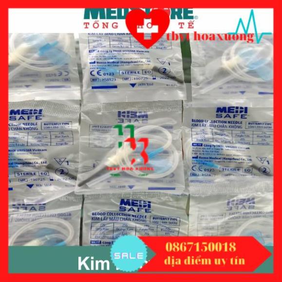 Kim lấy máu chân không, loại cánh bướm (100 chiếc/túi) Medisafe