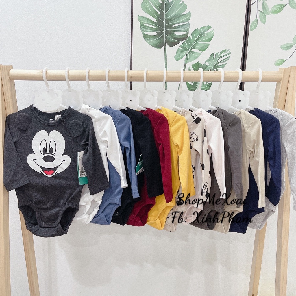 [Size 6M 5-7kg] BODYSUIT HM DÀI TAY XUẤT DƯ XIN CHO BÉ TRAI/BÉ GÁI