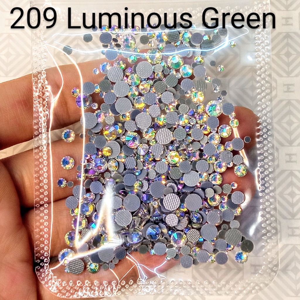 ĐÁ ĐÍNH NAIL - 209 LUMINOUS - TÚI MIX SIZE -ĐÁ CHÂN KEO LƯỚI