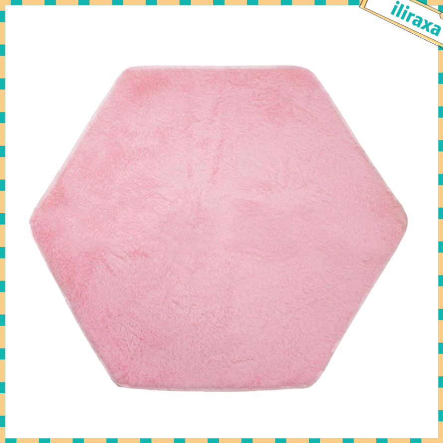 Thảm Lông Mềm Hình Lục Giác Màu Hồng Vui Nhộn Lót Sàn Phòng Chơi Trong Nhà Và Ngoài Trời Cho Bé