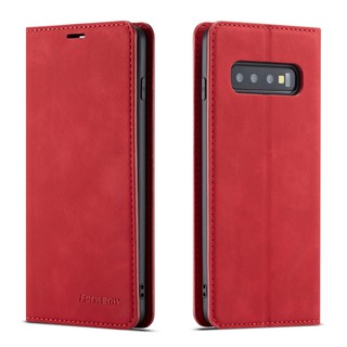 Bao da điện thoại có đế đỡ nắp lật và ngăn để thẻ màu sắc sang trọng cho Samsung Galaxy S10 Plus s10e