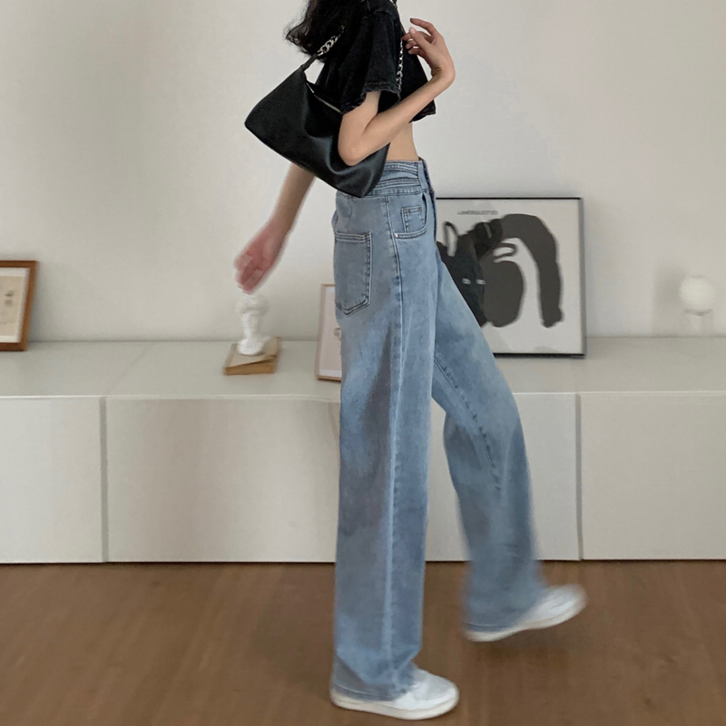 Quần Jean Ống Rộng Lưng Cao Cá Tính Thời Trang Trẻ Trung 42712