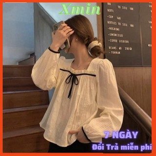 áo babydoll cổ vuông tiểu thư ullzang hàng QC A289 thời trang xmin