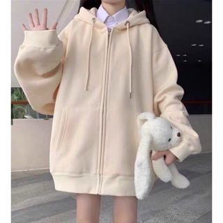 Áo khoác nỉ hoodie zip ,áo hoodie nam nữ form rộng chất nỉ bông 2 lớp trơn