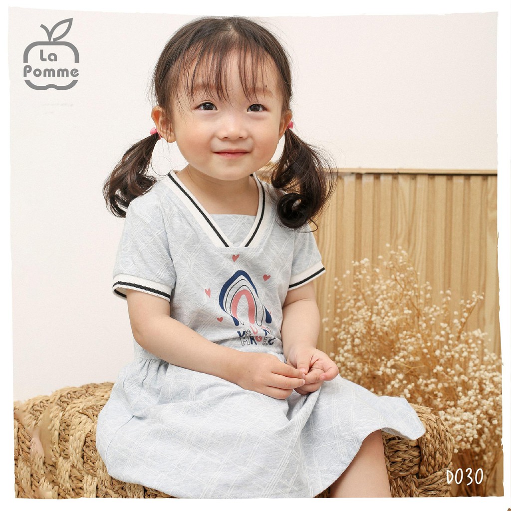 Váy đầm xoe You are Magic Cotton cao cáp mềm mịn thấm hút tốt cho bé gái La Pomme D030